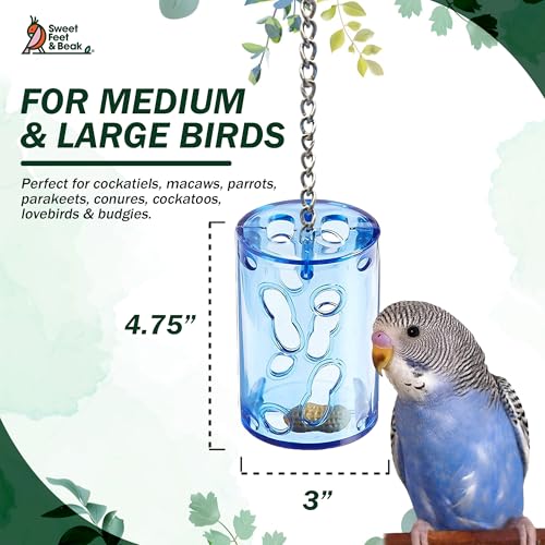 Sweet Feet and Beak Can-O-Nuts Cockatiel Foraging Toy, Large - size: Large