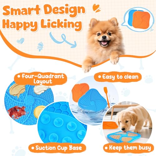KIPRITII Snuffle Mat for Dogs & Dog Lick Mat for Small & Medium Dogs