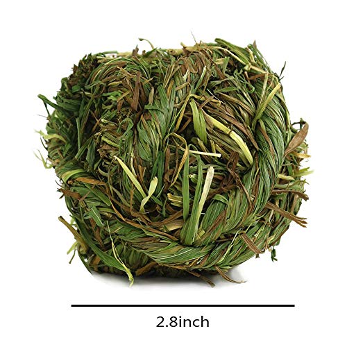 Hamiledyi Rabbit Chew Ball Timothy Grass Grinding Bunny Chew Toys 6PCS - size: 6 PCS grass ball