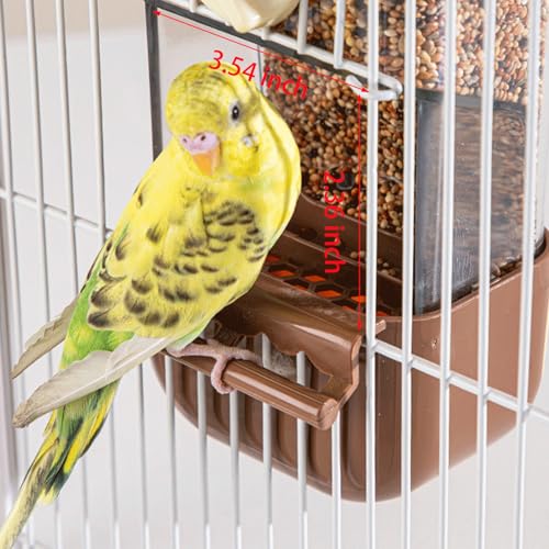 Automatic Bird Feeder for Cage No Mess Bird Feeder Water Dispenser Set - color: Green + Blue