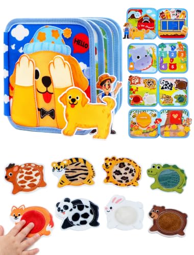 BizyKoady Montessori Busy Book for Toddlers 1-3, Felt Busy Board Dog Theme - style: Dog Book