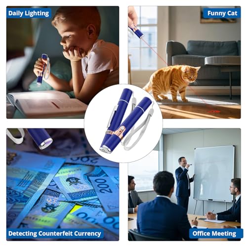 TBTeek Cat Toys, with Metal Case, 2 Pieces, Rechargeable (Blue) - color: Blue