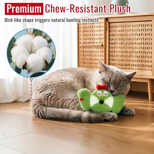 Retro Shaw Catnip Kitten Toys Pack of 3, Cat Toy Bird for Indoor Adult Cats