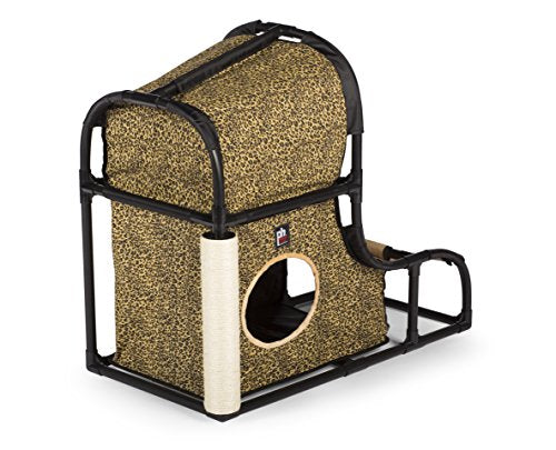 Prevue Pet Products Catville Loft with Plush Beds & Perches - Leopard Print
