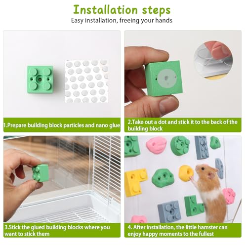 Hamster Climbing Wall Toys, DIY Colorful Rock(Random 24 pcs) - size: 24 pcs