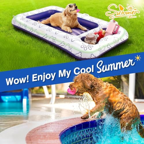 Pawaboo Dog Cooling Chew Toys, 2 Pack Freeze Pet Teething Toys for Cooling - color: Blue