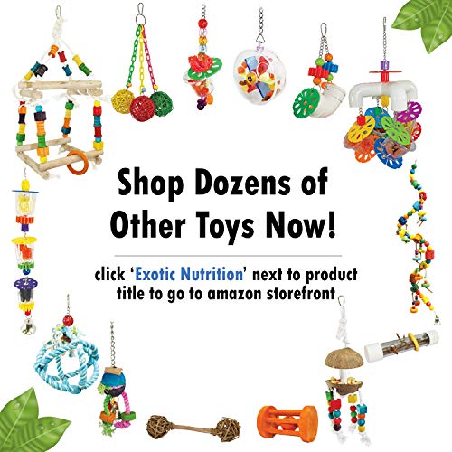 Chew Stack - Interactive Natural Wooden Chew Toy - Sugar Gliders, Squirrels, Chinchillas, Prairie Dogs, Degus, Skunks, Opossums, Parrots, Birds, Rats, Rabbits, Guinea Pigs, Hamsters & Other Small Pets