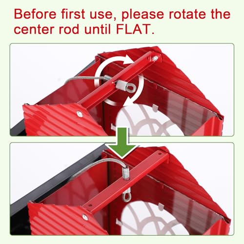Gbekery Squirrel Proof Bird Feeders, 5LB Capacity, Weight-Activated, Red - color: Red
