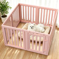 Dog Playpen Indoor,Puppy Playpen,Pink 23.6" H,8 Panels - color: pink, size: 23.6 inch Height
