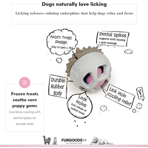 FURSICLE Frozen Dog Treat Toy Ball | Interactive Enrichment Dispenser & Silicone Mold to Freeze Yogurt Treat | Freezable Ice Licking Feeder Keeps Dogs Busy & Calm | Mental Stimulation & Boredom Buster - color: Fursicle - Orgininal
