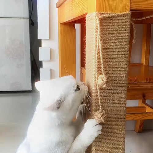 164 Feet Sisal Rope for Cat Tree & Scratching Post Replacement - color: 1/6 inch (4mm) Light Color