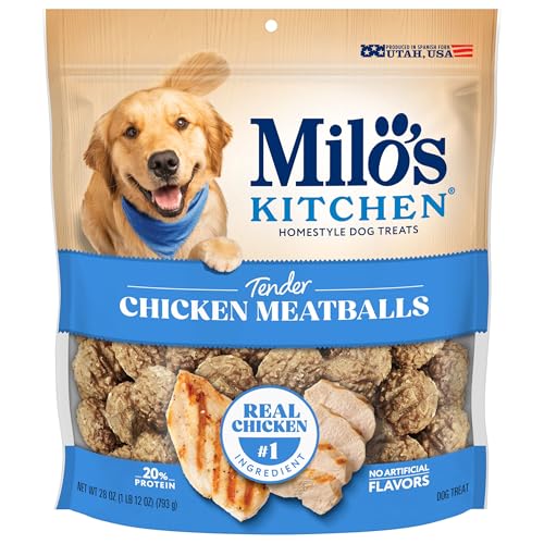 Milo’s Kitchen Chicken Meatballs Dog Treats, 28 Oz. Bag - size: 28 Ounce (Pack of 1)