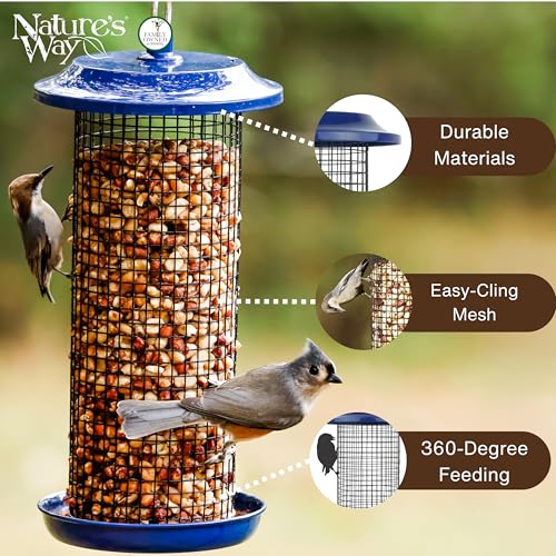 Nature's Way Metal Mesh Mixed Seed and Peanut Bird Feeder