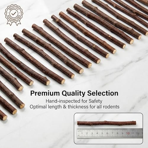 Sukh 340g Organic Apple Sticks - Natural Chew Sticks for Rabbits & Rodents - size: 340g