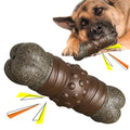 Indestructible Squeaky Dog Chew Toys for Aggressive Chewers, Food Grade Material, Tough Durable Dog Toys for Medium Large Breed (Brown) - color: Brown