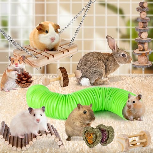 Hamster Toys Set, Guinea Pig Toys Bunny Small Animal Chewing Toy for Cage - size: 28Pack-hamster toys