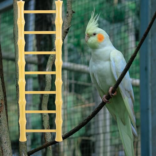 Yardwe Hamster Ladder Bird Ladder for Bird Cage Plastic Yellow