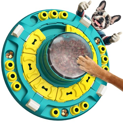 KADTC XL, 4 Levels Dog Puzzle Toy, Push-to-Release Treat Dispenser for Dogs
