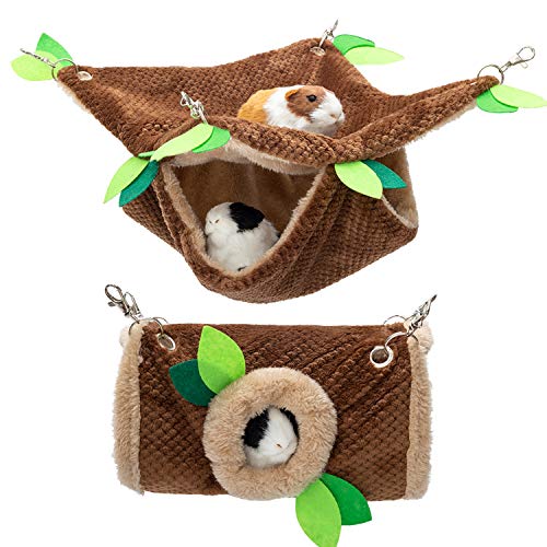 Guinea Pig Hideout, Hammock & Tunnel, Washable Cage Accessories - size: One Size