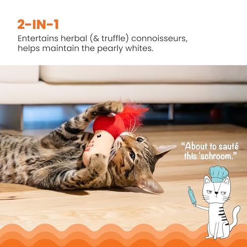 Catstages A Really Fungi Mushroom Interactive Cat Kicker Toy, 5" - color: Mushroom Kicker