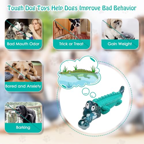 Jeefome Dog Toys for Aggressive Chewers - color: Blue