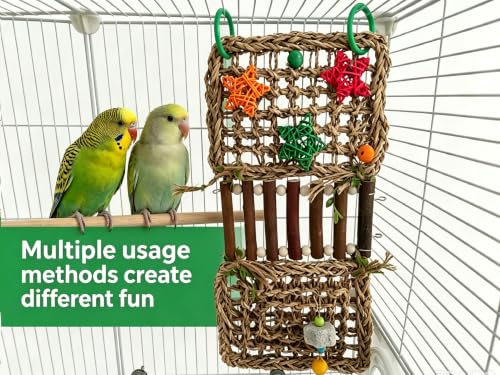Handwoven Bird Bed for Cage,Breathable Bird Hammock Tent(DIY bridge) - color: DIY