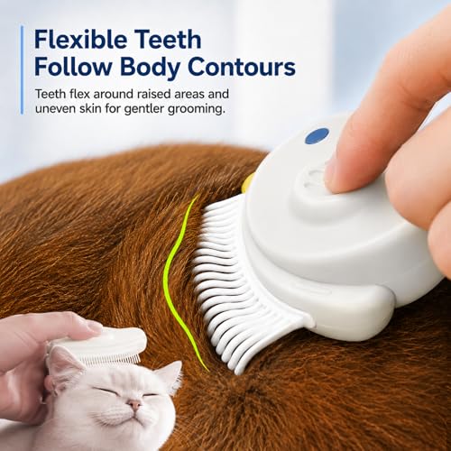 2 Pack Pet Eye Face Comb, Cat Shedding Brush for Dogs Cats, White - color: White