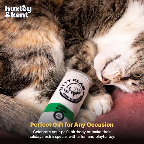 Huxley & Kent Plush Crinkle Catnip Cat Toy, Kitty Klaw Licks & Lime - style: Kitty Klaw Licks & Lime