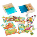 B. toys Wooden Puzzles Pack o' Puzzles Pets & Dinos 2-Pack Set, 2 Pack - style: 2 Pack