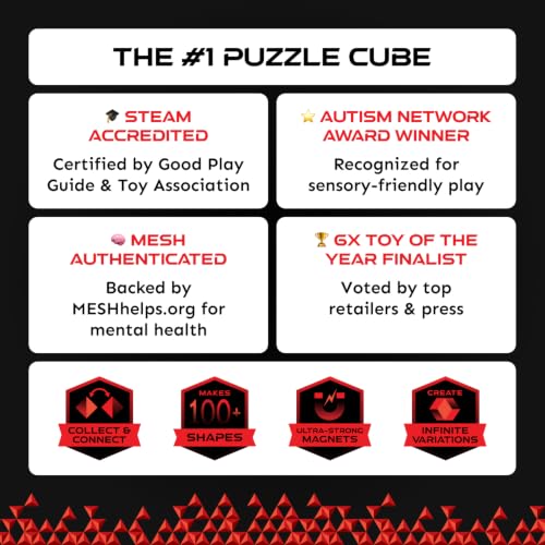 Shashibo DODECA Magnetic Puzzle Cube, Stress Relief Fidget Toy - color: Patriotic, size: DODECA
