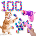 Mity rain 51PCS Cat Ball Launchers & Pom Pom Balls Interactive Cat Toy Set - style: 51PCS Pink