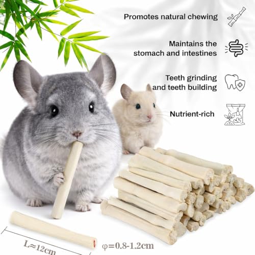 Sukh 420g Bamboo Chew Sticks - Natural Rabbit Bunny Small Animal Chew Toy - size: 14.82 OZ