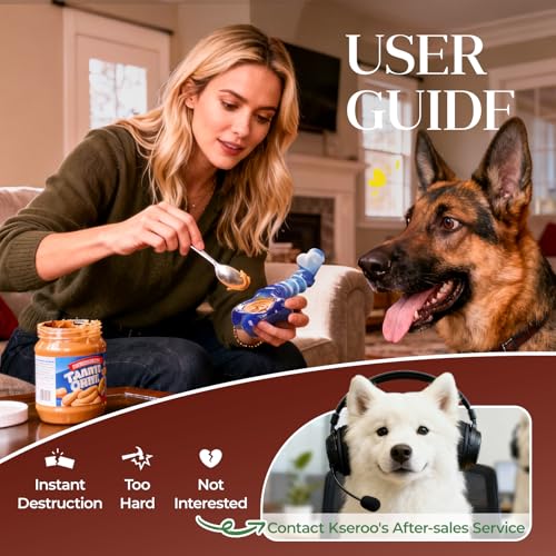 Kseroo 2-Pack Indestructible Dog Toys for Aggressive Chewers 25-75lbs - color: Purple & Blue