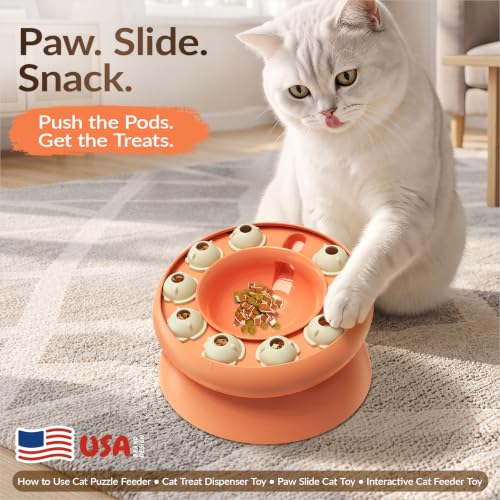 KADTC Cat Puzzle Toy Slow Feeder Bowl for Fast Eater, Kitten Enrichment Toy - color: pink