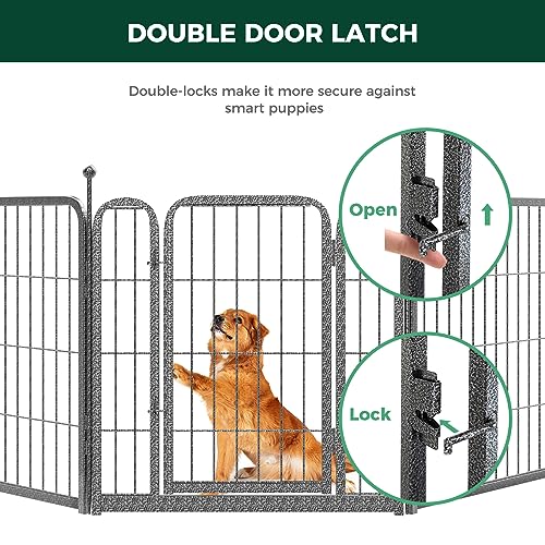 FXW Aster Dog Playpen Designed for Yard, 24"H, 24 Panels - size: 24"H & 24 Panels