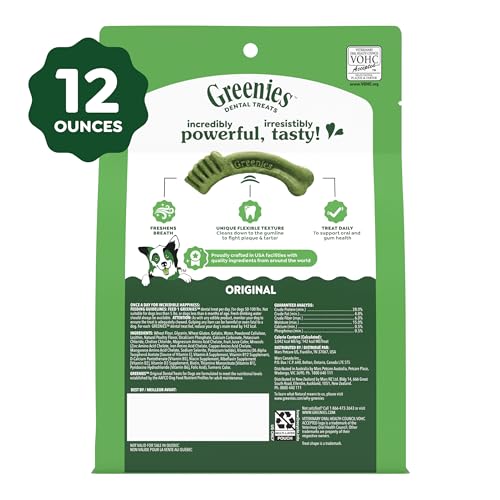 Greenies Large Natural Dental Dog Treats, Original Flavor, 8 Count - size: 8 Count (Pack of 1)