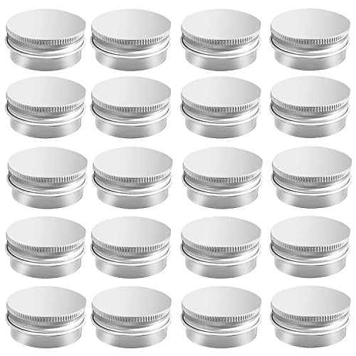 20 Pack 0.5 oz Aluminum Tin Jar with Screw Lid