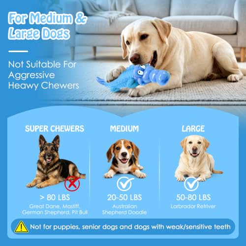 Jeefome Tough Dog Chew Toys for Aggressive Chewers - color: Pure Blue