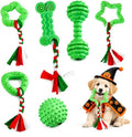 Halloween Puppy Chew Toys, 6 Pack Teething Toys for Small Breed Puppies - color: 6 Pack Green Chew Toys