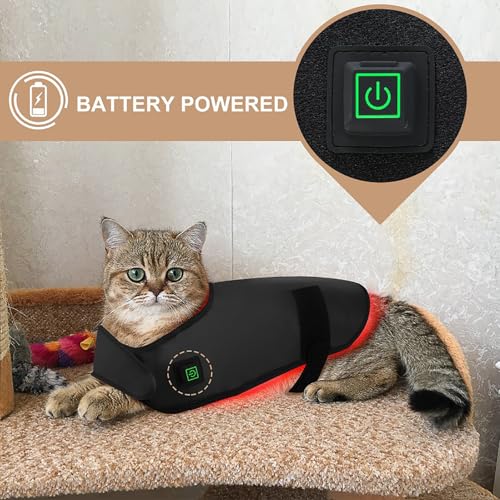 Red Light Therapy for Pets Back, 660nm 850nm Wavelength, Portable Wearable Infrared Light Device, for Dog, Cat Relieving Back Pain S Size - size: S Size
