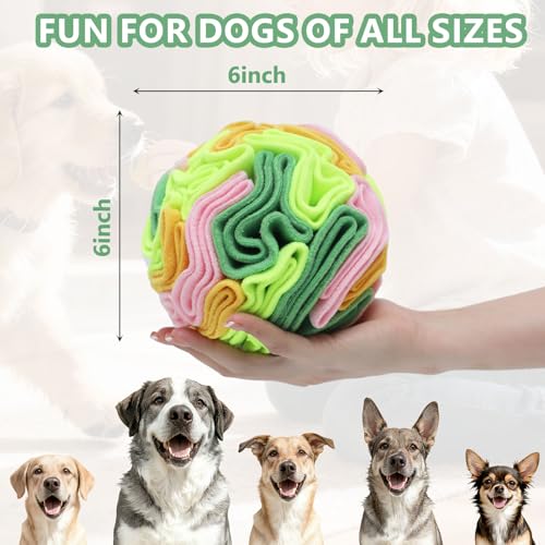 Vibrant Snuffle Ball for Dogs, Playful Color-Mix Slow Feeder Toy, Eye-Catching Interactive Puzzle for Mental Enrichment, Indoor Fun for Small Medium Large Dogs - color: Multi-colored, size: Medium