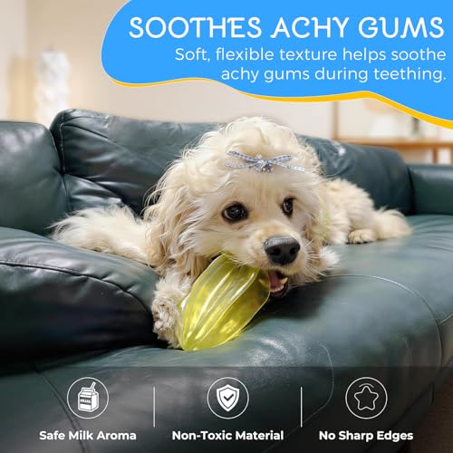Ruffoo Soft Dog Chew Toy for Puppy Teething, Gum-Massaging & Freezable