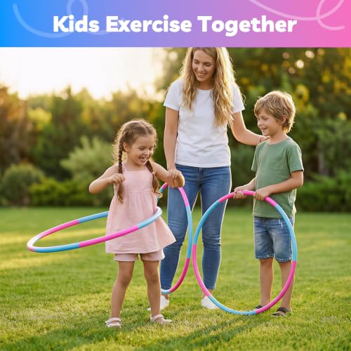 Liberry Kids Exercise Hoop Sport Toy for 3+ with Adjustable Size - size: 3 pack-18 pieces
