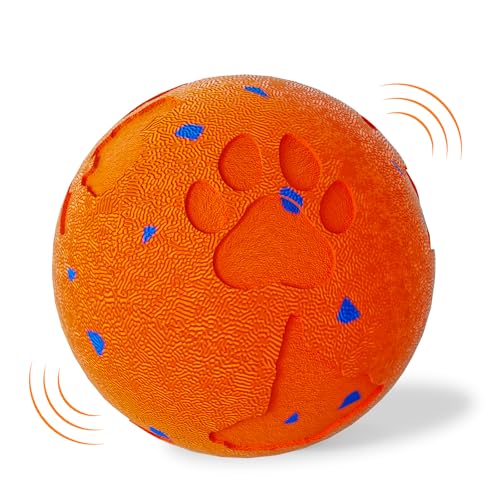 Interactive Dog Toy Ball, Smart Automatic Moving Dog Toy for Medium Large - color: Orange