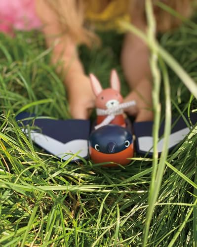 Tender Leaf Toys - Swifty Bird - Solid Wood Bird Toy with Removeable Bunny Character - Open-Ended Play Toy for Toddler Boys and Girls - Explore Role-Play and Imagination - Age 3+