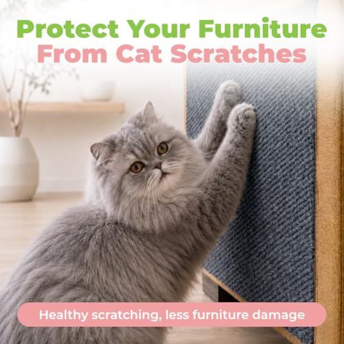 Catify Peel & Stick Cat Scratching Mat - Gray, L:39" - color: Gray Mat - L: 39"