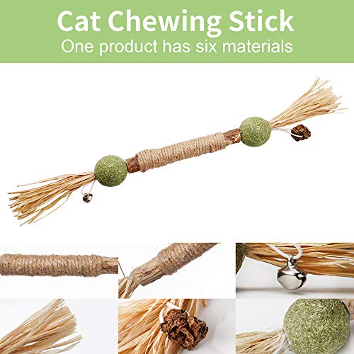 PAZ'S GIFT Catnip Toy Cat Toys Catnip Toy cat chew Toy cat Kicking silvervine Stick Teeth Cleaning Cute Kitten Teething Indoor Interactivecat Dental Care Matatabi (Catnip Balls) - size: Catnip Balls