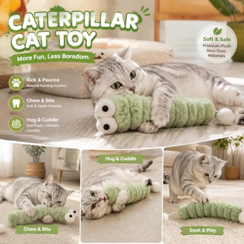 Ysenchan Cat Kicker Toy, Catnip Plush Toys for Cats, Soft Indoor Play Toys