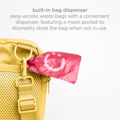 Ubbi Dog Treat Pouch for Training & Walking, Yellow - color: Yellow
