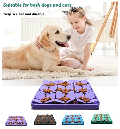 Snuffle Mat for Dogs, Enrichment Feeding Boredom Relief(Purple) - color: Purple